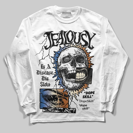 Jordan 17 Retro Low SP Infinite Archives DopeSkill Long Sleeve T-Shirt Jealousy Graphic Streetwear - White
