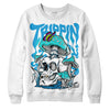 Jordan 4 Retro Military Blue DopeSkill Sweatshirt Trippin Graphic Streetwear - White