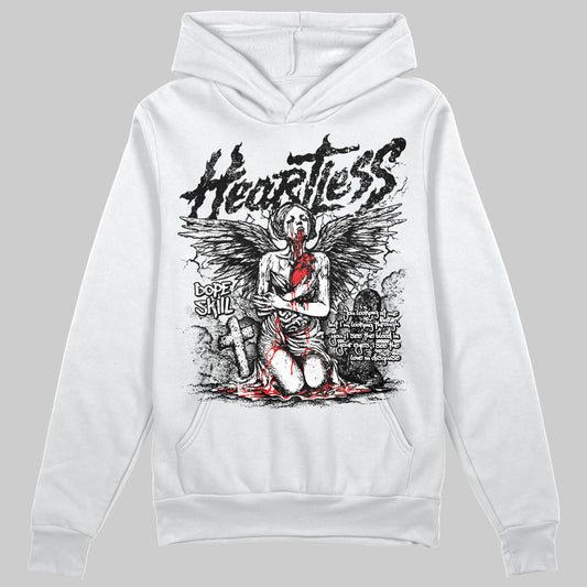 Black and White Sneakers DopeSkill Hoodie Sweatshirt Heartless Graphic Streetwear - White 