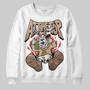 Jordan 4 Retro Cozy Girl DopeSkill Sweatshirt At The Top Graphic Streetwear - White  