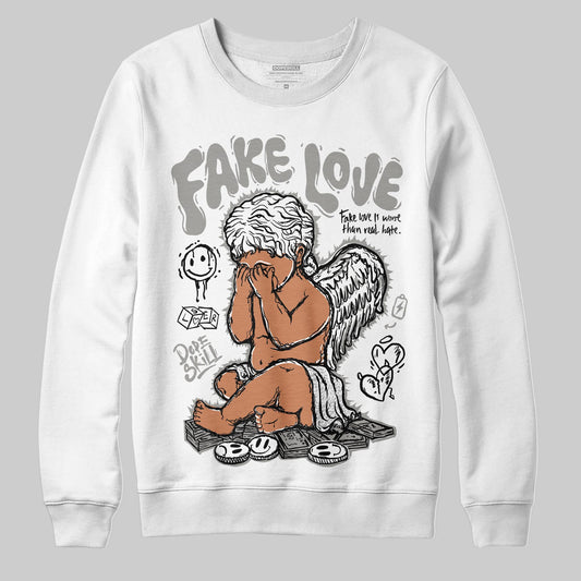 Jordan 3 Retro Pure Money DopeSkill Sweatshirt False Love Graphic Streetwear - White 