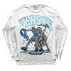 Jordan 4 Retro Military Blue DopeSkill Long Sleeve T-Shirt VERSUS Graphic Streetwear - White 