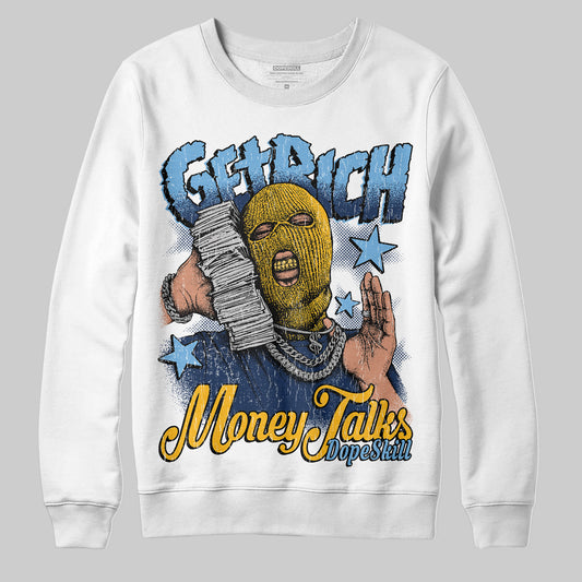 Jordan 4 Retro ‘Dunk From Above’ DopeSkill Sweatshirt Get Rich Graphic Streetwear - White