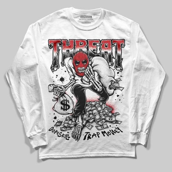 Jordan 11 “Bred Velvet” DopeSkill Long Sleeve T-Shirt Threat Graphic Streetwear - WHite