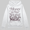 A Ma Maniére x Air Jordan 6 Retro “Smoky Mauve”⁠ DopeSkill Hoodie Sweatshirt Money Is Our Motive Typo Graphic Streetwear - White