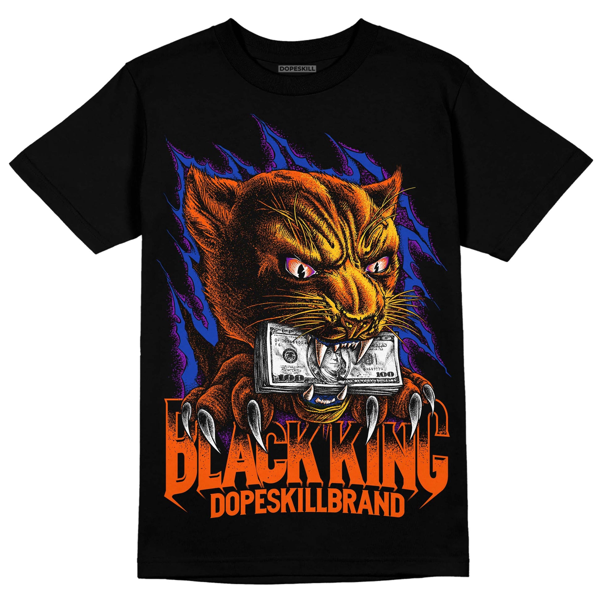 Dunk Low Futura Orange Blaze DopeSkill T-Shirt Black King Graphic Streetwear - Black