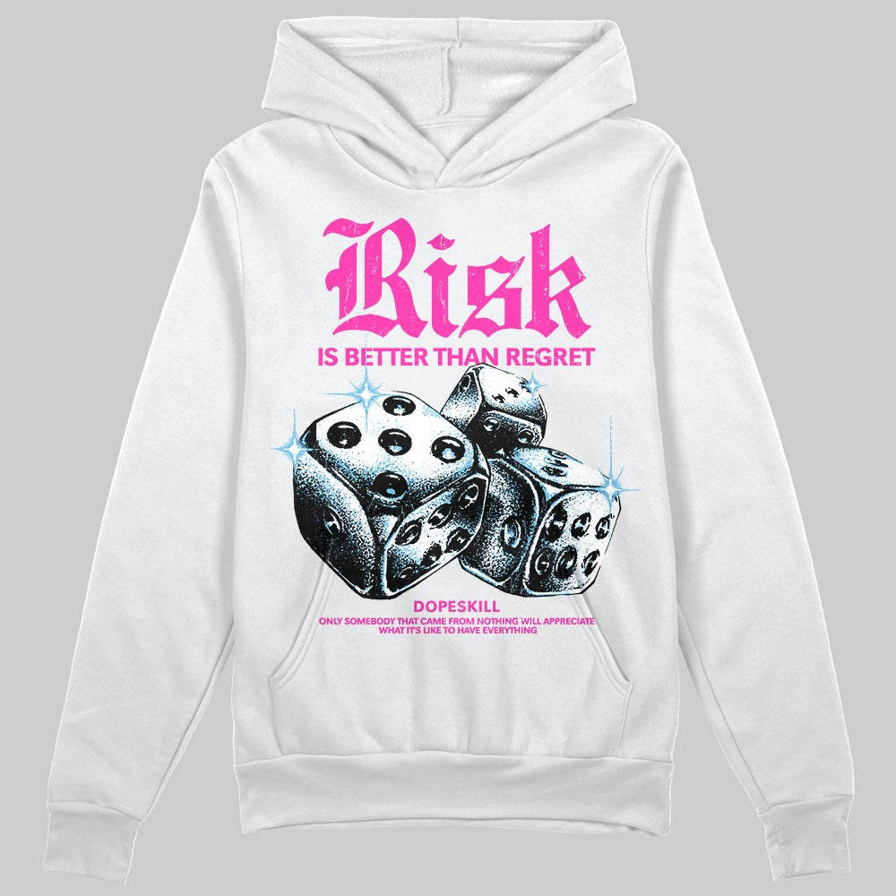 Pink Sneakers DopeSkill Hoodie Risk Is Better Than Regret Graphic Streetwear - White