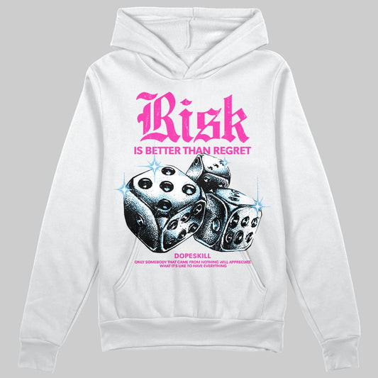 Pink Sneakers DopeSkill Hoodie Risk Is Better Than Regret Graphic Streetwear - White