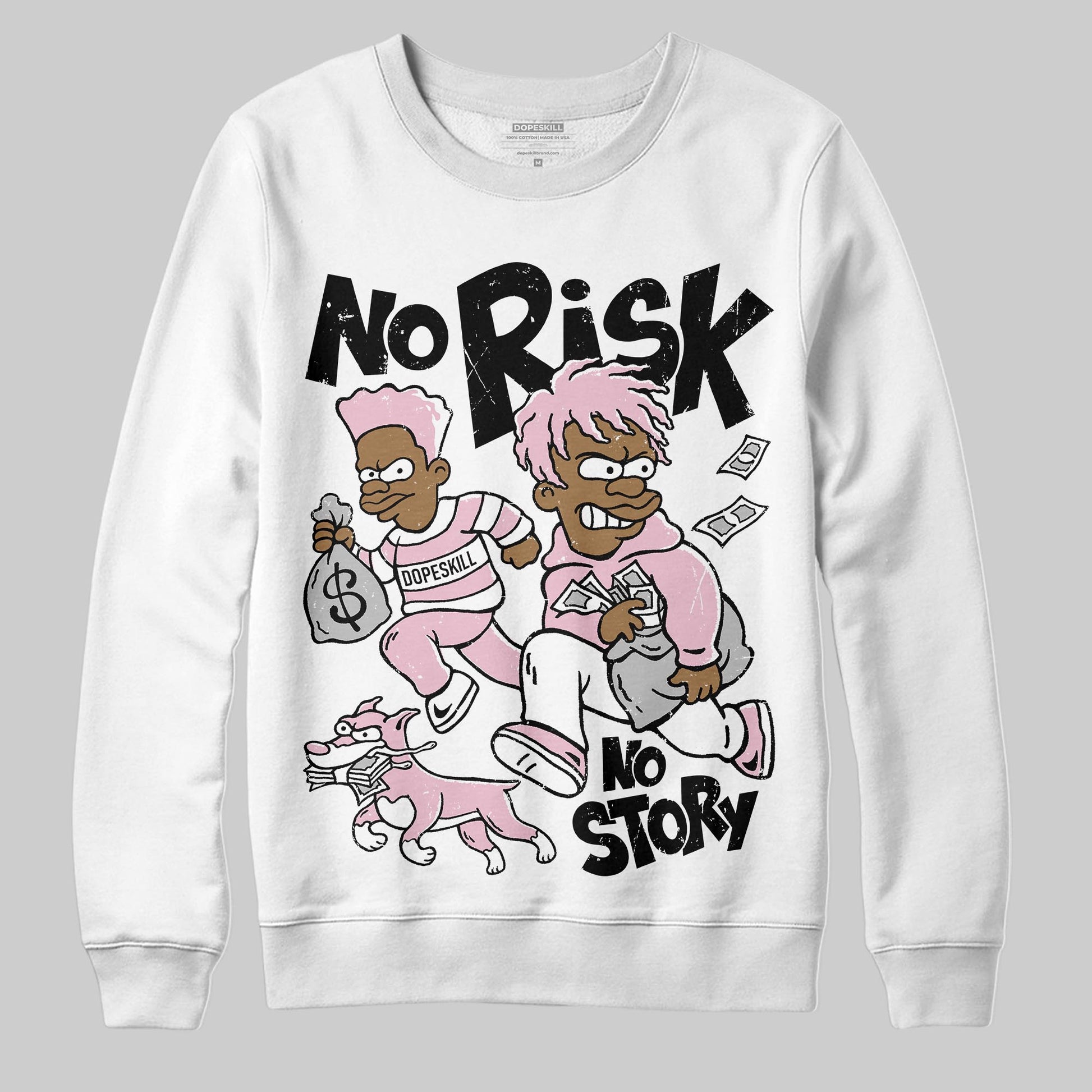 Jordan 5 OG “35th Anniversary” DopeSkill Sweatshirt No Risk No Story Graphic Streetwear - White