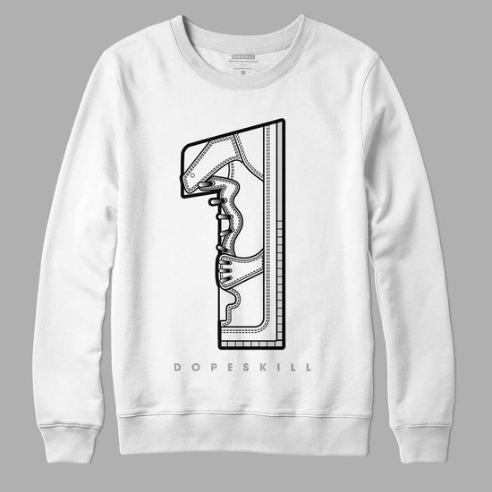 Dunk Low ‘Pure Platinum’ DopeSkill Sweatshirt No.1 Graphic Streetwear - White