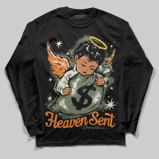 Jordan 4 Retro OG SP Undefeated (2025) DopeSkill Long Sleeve T-Shirt Heaven Sent Graphic Streetwear - Black