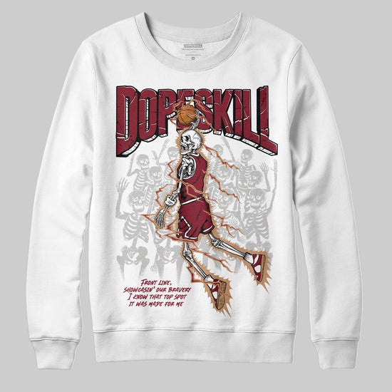 Adidas SAMBA OG ‘Collegiate Burgundy’ DopeSkill Sweatshirt Thunder Dunk Graphic Streetwear - White