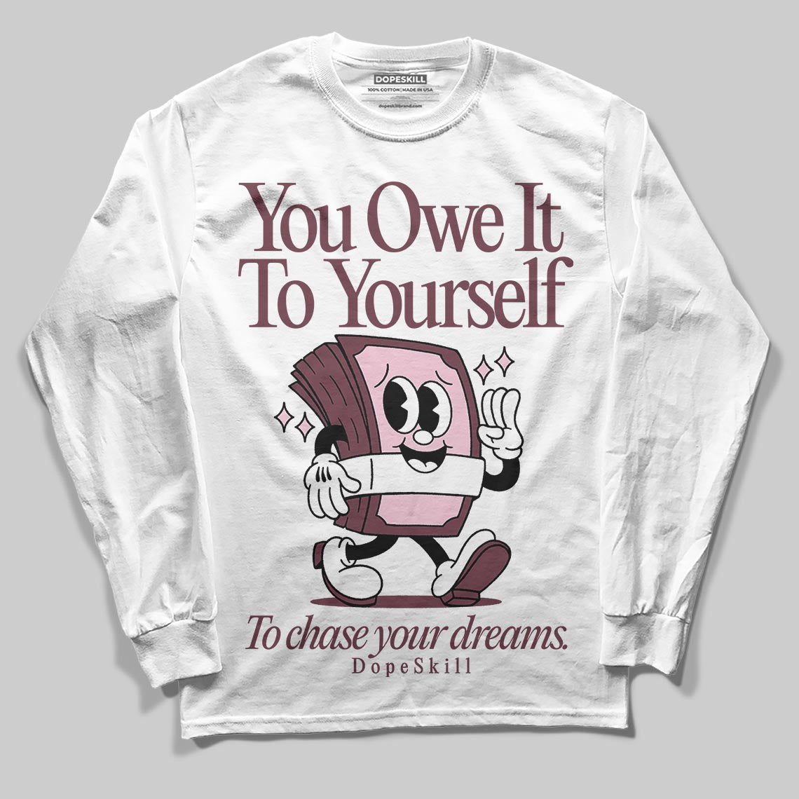 Asics Gel-Cumulus 16 "Port Royal" DopeSkill Long Sleeve T-Shirt Owe It To Yourself Graphic Streetwear - White