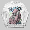 Jordan 4 Retro Valentine's Day (2026) (GS) DopeSkill Long Sleeve T-Shirt Grind Pray Graphic Streetwear - White 