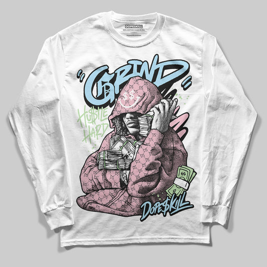 Jordan 4 Retro Valentine's Day (2026) (GS) DopeSkill Long Sleeve T-Shirt Grind Pray Graphic Streetwear - White 