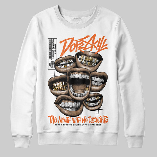 Jordan 1 Retro High OG Shattered Backboard (2025) DopeSkill Sweatshirt The Mouth With No Droughts Graphic Streetwear - White