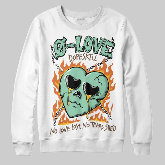 SB Dunk Low Rodeo Tourmaline DopeSkill Sweatshirt Crying Heart Graphic Streetwear - White