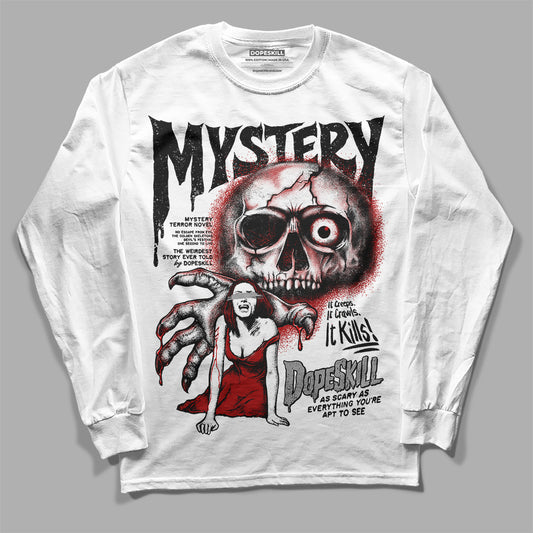 Jordan 14 "Black/White" DopeSkill Long Sleeve T-Shirt Mystery Ghostly Grasp Graphic Streetwear - White