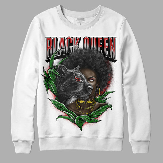 Jordan 14 "Black/White" DopeSkill Sweatshirt New Black Queen Graphic Streetwear - White 