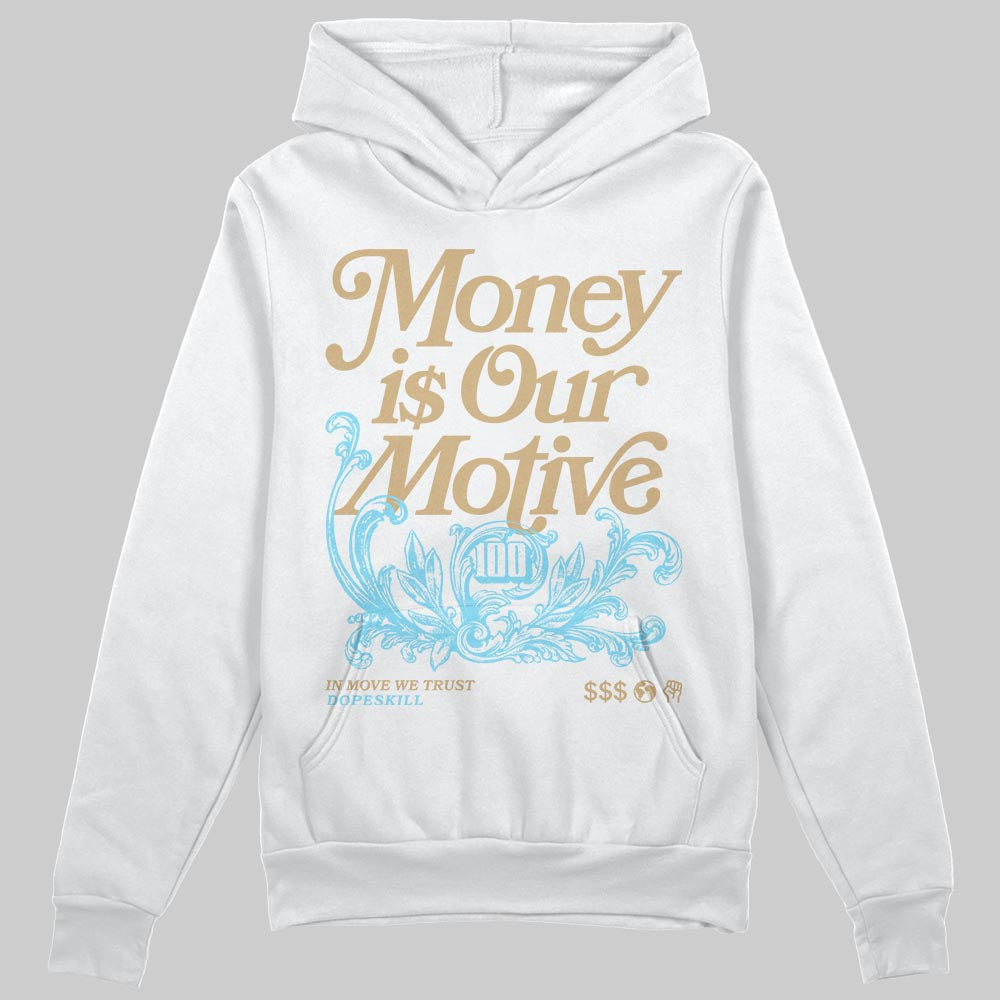 Jordan 11 City Pack “H-Town” DopeSkill Hoodie Sweatshirt Money Is Our Motive Typo Graphic Streetwear - White