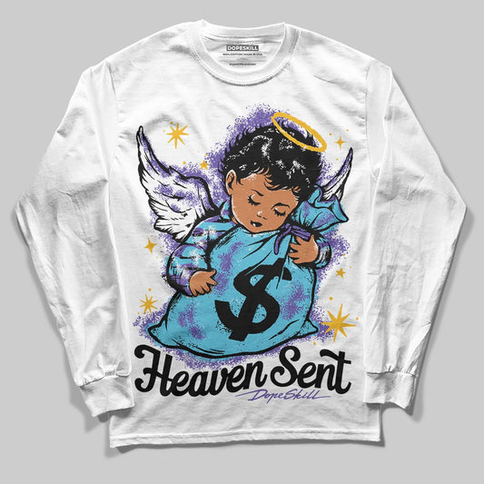 Jordan 8 Retro 'Aqua' 2025 DopeSkill Long Sleeve T-Shirt Heaven Sent Graphic Streetwear - White 