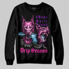 Pink Sneakers DopeSkill Sweatshirt New Drip Season Graphic Streetwear - Black