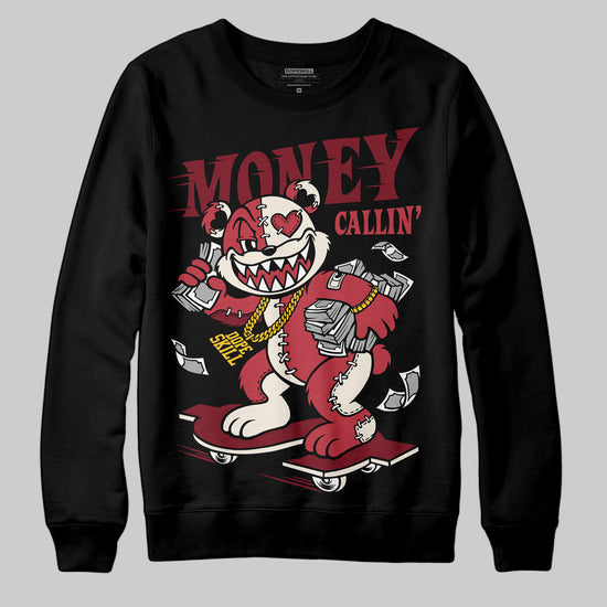Jordan 4 “Sierra Red" DopeSkill Sweatshirt Money Callin' Graphic Streetwear - Black