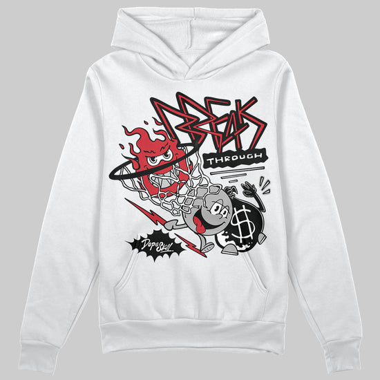 Jordan 11 “Bred Velvet” DopeSkill Hoodie Sweatshirt Break Through Graphic Streetwear - White