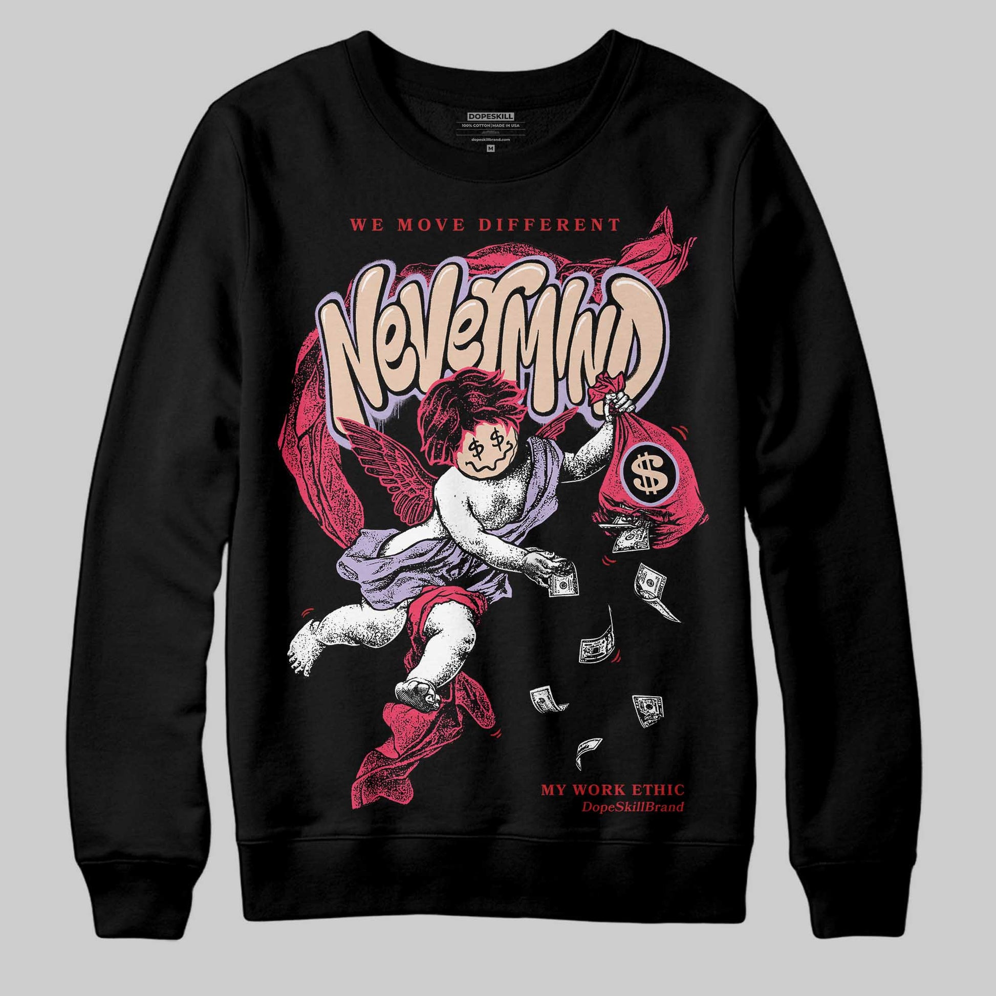 Jordan 5 Low “Peanut Butter Jelly” DopeSkill Sweatshirt Nevermind Graphic Streetwear - Black