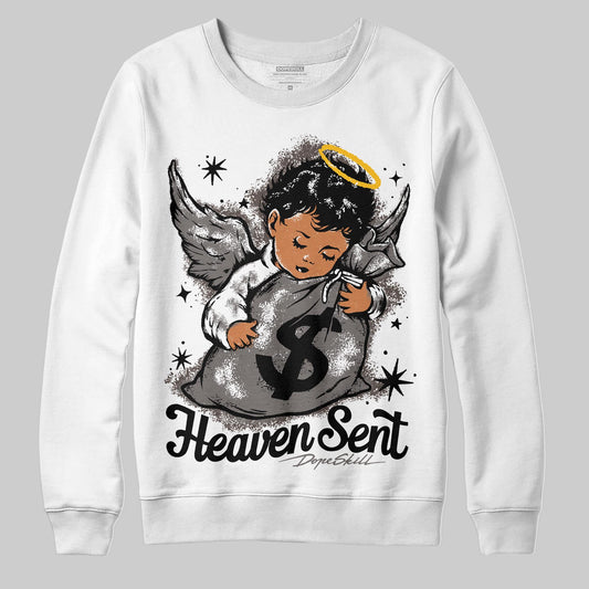 Jordan 4 Retro Cave Stone DopeSkill Sweatshirt Heaven Sent Graphic Streetwear - White