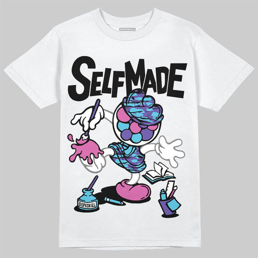 Jordan 8 Retro 'Aqua' 2025 DopeSkill T-Shirt Self Made Graphic Streetwear - White