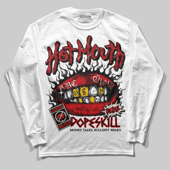 Adidas Samba OG ‘Talchum Pack ‑ Scarlet’ DopeSkill Long Sleeve T-Shirt Hot Mouth Graphic Streetwear - White