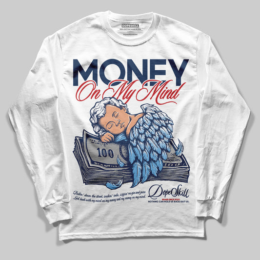 Jordan 4 SB “Summit White/Navy” DopeSkill Long Sleeve T-Shirt MOMM Graphic Streetwear - White