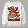 Jordan 11 Retro Cherry DopeSkill Sweatshirt Born To Be Rich Graphic Streetwear - White