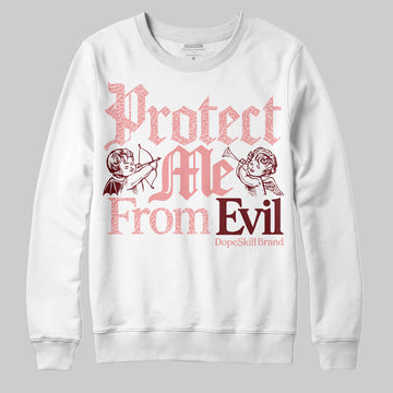 Jordan 3 Retro Valentine's Day Treat Yourself (2025) DopeSkill Sweatshirt Protect Me From Evil Graphic Streetwear - White