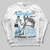 Jordan 11 Retro Legend Blue DopeSkill Long Sleeve T-Shirt Broken Bones Graphic Streetwear - White