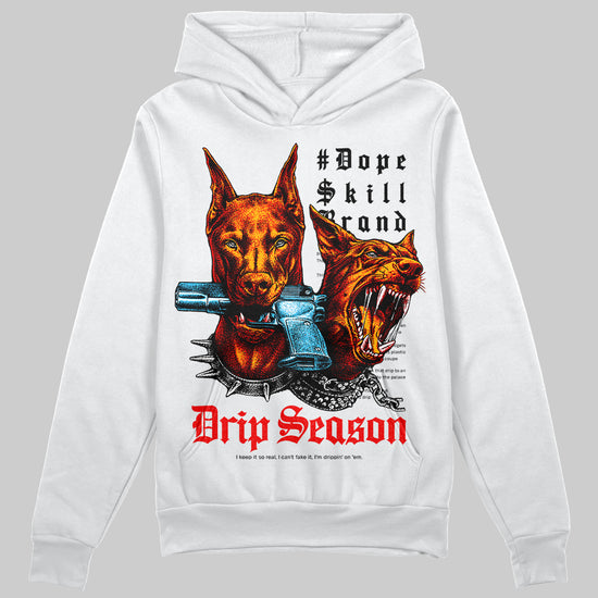 Red Sneakers DopeSkill Hoodie Grind Pray Graphic Streetwear - White