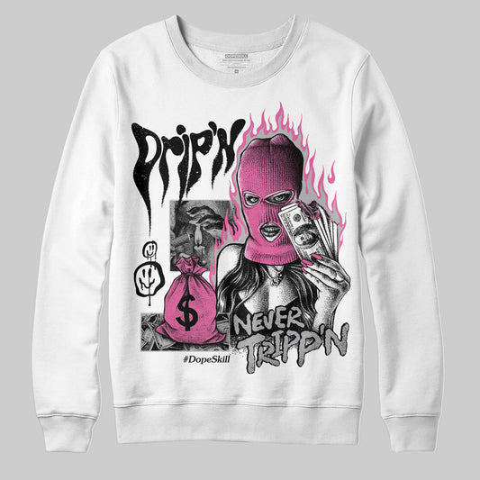 Asics Gel-Kayano 14 ‘Cream Sweet Pink’ DopeSkill Sweatshirt Drip'n Never Tripp'n Graphic Streetwear - White