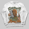 Jordan 4 Retro OG SP Undefeated (2025) DopeSkill Long Sleeve T-Shirt Get Rich Graphic Streetwear - White