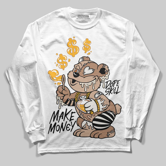 Jordan 4 Retro Cozy Girl DopeSkill Long Sleeve T-Shirt Make Money Graphic Streetwear - White