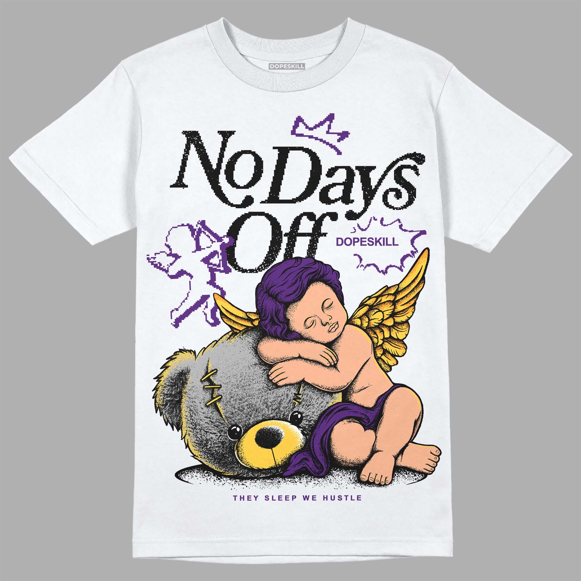 Jordan 12 “Field Purple” DopeSkill T-Shirt New No Days Off Graphic Streetwear - White