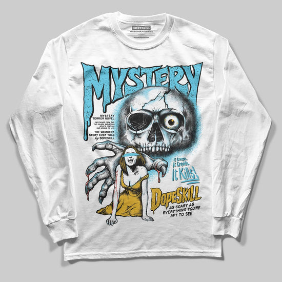 Jordan 11 Retro Gamma Blue (2025) DopeSkill Long Sleeve T-Shirt Mystery Ghostly Grasp Graphic Streetwear - White