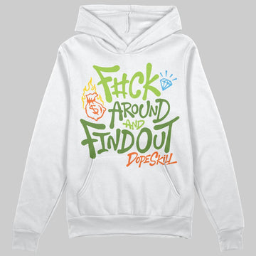 Green Sneakers DopeSkill Hoodie Sweatshirt F#ck Around And Find Out Graphic Streetwear - White
