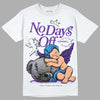 Jordan 3 Retro Dark Iris DopeSkill T-Shirt New No Days Off Graphic Streetwear - White