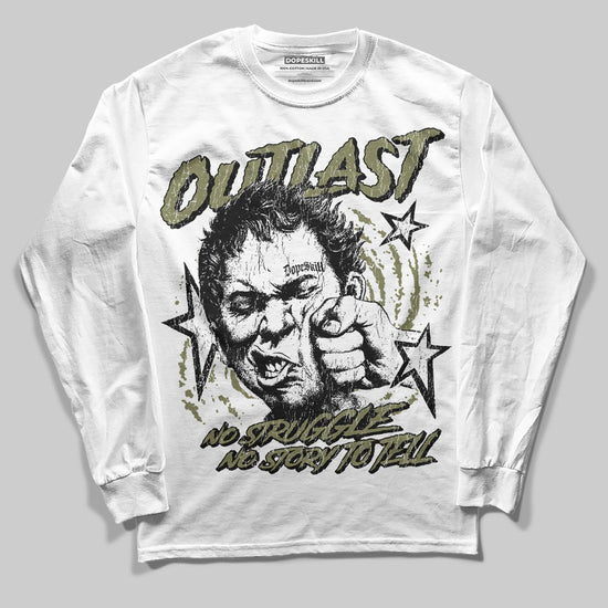 Olive Sneakers DopeSkill Long Sleeve T-Shirt Outlast Graphic Streetwear - White
