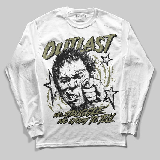Olive Sneakers DopeSkill Long Sleeve T-Shirt Outlast Graphic Streetwear - White