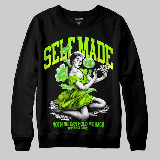 Neon Green Sneakers DopeSkill Sweatshirt Self Made Graphic Streetwear - black