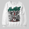 Jordan 4 Retro Oxidized Green DopeSkill Sweatshirt Heartless Graphic Streetwear - White