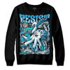 Jordan 4 Retro Military Blue DopeSkill Sweatshirt Resist Graphic Streetwear - Black