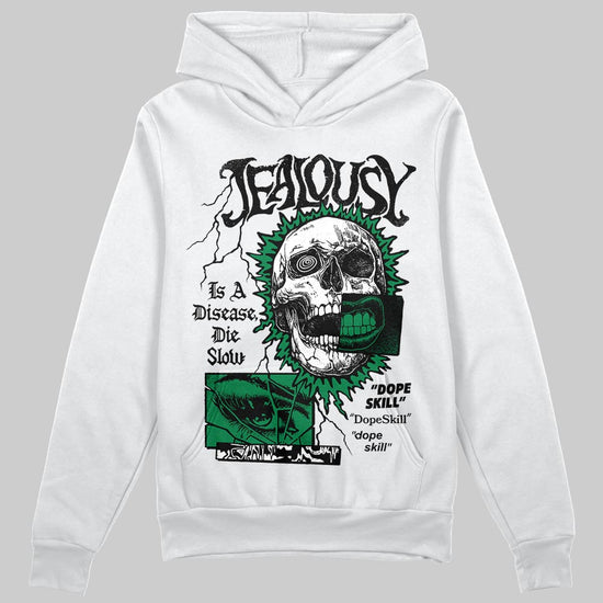 Green Sneakers DopeSkill Hoodie Sweatshirt Jealousy Graphic Streetwear - White 